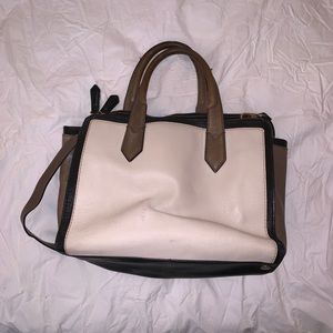 Fossil leather tote